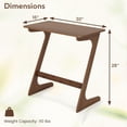 thumbnail image 5 of Bamboo TV Tray Table Set of 2, Z-Shaped Sofa Side Table for Laptops, Snacks & Drinks, Modern TV Dinner Tray, Small End Table for Living Room, Bedroom, Walnut, 5 of 5