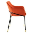 thumbnail image 3 of Modway Jovi 19" Performance Velvet Dining Armchair in Black/Orange (Set of 2), 3 of 7