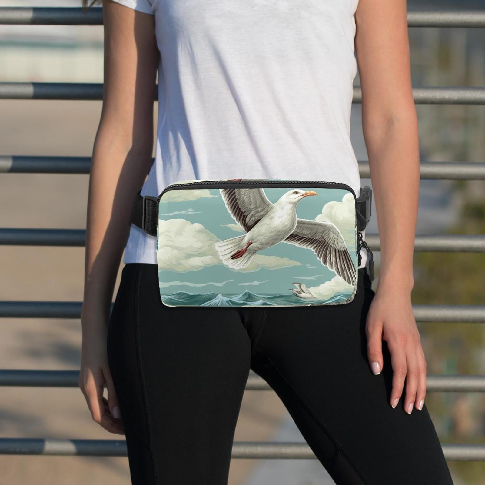 Seagull Cross Body Bag Waist Packs Fanny Pack Lightweight Adjustable Extension Strap Unisex