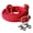 Red, variant on 1" X 8Ft Hilason Braided Poly Barrel Horse Racing Reins Flat Grip Knots W/ Snaps