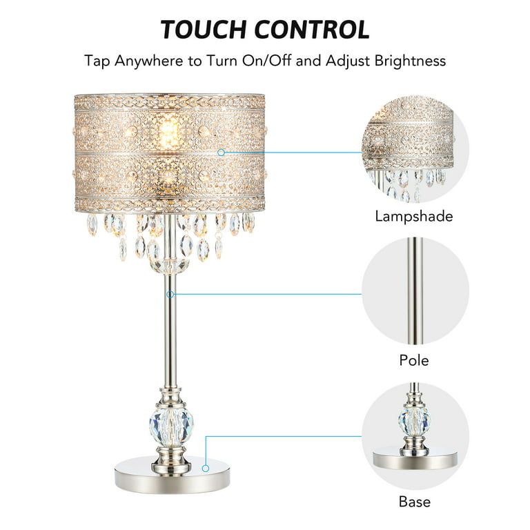TABLE LAMP WITH CRYSTAL DROPS