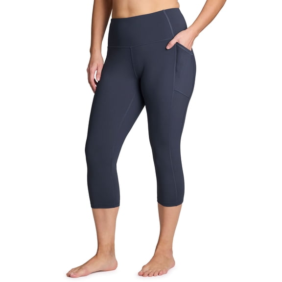 RBX Active Women's Plus Size Squat Proof Capri Legging With Pockets