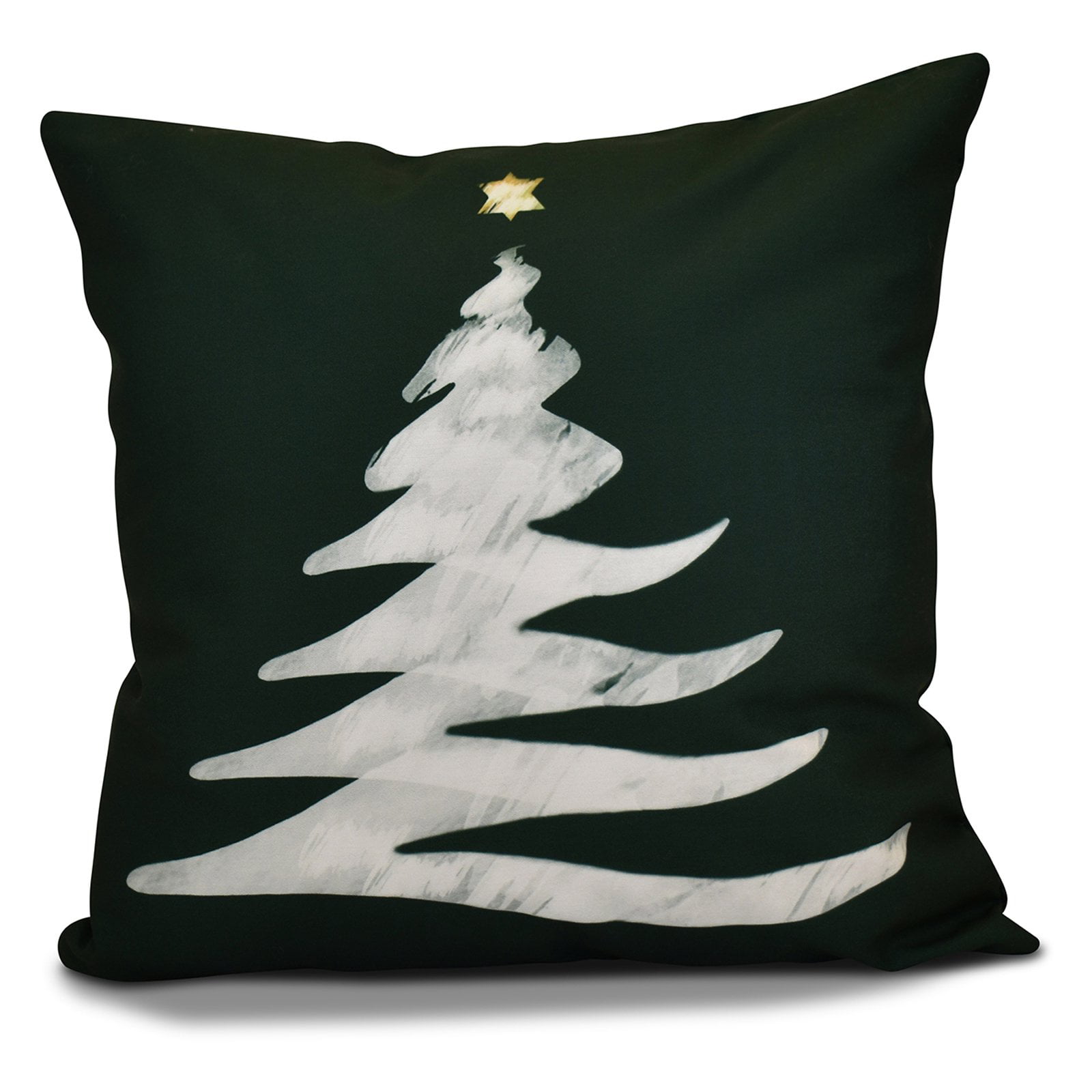 E by design PHGN705GY1RE6-18 18 x 18-inch Gray 18x18 Black Garland Tree Pillow