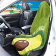 thumbnail image 3 of Uourmeti Front Seat Cover Machine Washable Microfiber, Compatible with Van Truck Seat, for Cars Trucks SUVs, Avocado Summer Cocktail, 3 of 7