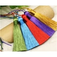 thumbnail image 3 of HUGFEGWE 20pcs 3.7 Inch Mini Tiny Craft Tassels Soft Elegant Handmade Silky Floss Tassels with Cord Loop for Keychain Earring, Jewelry Making, Graduation, Bookmarks, Gift Tag DIY Craft CJ25311-441, 3 of 7