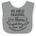 thumbnail image 3 of Inktastic My Great Grandma in Heaven Watches over Me Boys or Girls Baby Bib, 3 of 4