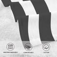 thumbnail image 5 of Ryvnso White with Black Line Stripe Cotton Hand Towels Sets Face Towel 2 PCs Bathroom Decorative, 5 of 7