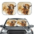 thumbnail image 2 of Vsdgher Yak Print Car Windshield Sun Shade, Reflective Sunshade Window Sunshade Sun Visor Protector Fit for Cars,Trucks,SUVs-Small, 2 of 6