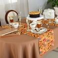 thumbnail image 5 of Table Runner 72 Inches Long, Halloween Orange Pumpkin Cobweb Cotton Linen Table Runners Non-Slip Durable Dresser Scarves for Table Party Dinner Holiday Home Decor, 1 Pack, 5 of 5