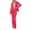 Hot Pink, variant on 2 Piece Sets for Women V-Neck Turndown Collar Solid Color Long Sleeve Cardigan Jacket Long Pant Women 2 Piece Lapel Double Breasted Business Jacket Zipper Pants Sets