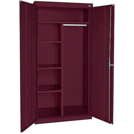 Elite Series Combination Cabinet with Adjustable Shelves, 46"W x 24"D x 72"H, Burgundy