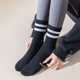 thumbnail image 3 of Yuanlong Women's Striped Crew Socks All-Season Socks Breathable Classic Retro Athletic Leisure Hosiery, 3 of 3