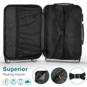 Ktaxon Luggage Sets, 4-Piece Set Hard Suitcase Set Travelling with TSA Lock Spinner Wheels 16in20in24in28in, Black