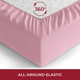 thumbnail image 3 of Mellanni Fitted Sheet with up to 16 inch Deep Pocket, Soft Microfiber, 1 Piece King, Pink, 3 of 7