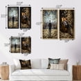 thumbnail image 4 of Designart "Money Skyline Man Looking at Floating Cash" Man Framed Wall Art Set Of 2 - Glam Black Gallery Wall Frame Set For Home Decor, 4 of 6