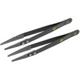 thumbnail image 1 of Pinzas de Precisión Anti-Estáticas ESD-2A de Unique Bargains, Pinzas Planas de Acero Inoxidable para Electrónica de Manualidades 2Pcs, 1 of 3