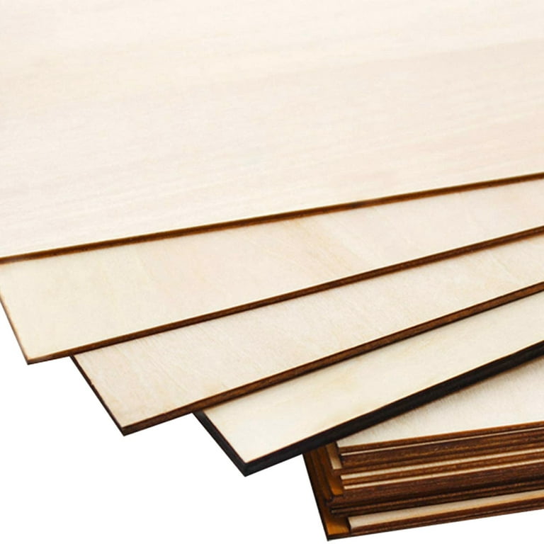 15 Pack Unfinished Wood Sheets,Balsa Wood Thin Wood Board for House  Aircraft Ship Boat Arts and Crafts,DIY Ornaments 