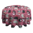 thumbnail image 4 of Cute Hedgehog and Animals Round Tablecloth 60"x60",Wrinkle Wipeable Table Cloth for Kitchen Dining Room Picnic Patio Party, 4 of 6