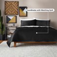thumbnail image 3 of Mainstays Soft Velvet Stripe Quilted Pillow Sham, Rich Black, King, 2 Pack, All Ages, 3 of 7