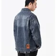 thumbnail image 4 of Abrigo vaquero para hombre, chaqueta vaquera azul con botones y cargo para otoño, ropa Joker al por mayor de bajo coste al precio más bajo, lavado Rock, 4 of 5