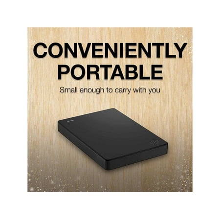Seagate - 1TB External USB 3.0 Portable Hard Drive with Rescue Data Recovery Services - Black