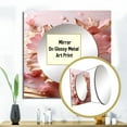 thumbnail image 3 of Designart "Flowing Blossom Art Gentle White And Soft Blush II" Abstract Shapes Square Mirror Wall Decor Transitional - Large Pink Square Bathroom Mirror - Square Printed Wall Mirror Art, 3 of 5
