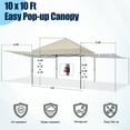 thumbnail image 2 of MASTERCANOPY 10 x 10ft Pop-up Canopy Tent with 2 Detachable Side Shades, Beige, 2 of 11