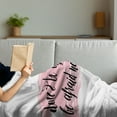 thumbnail image 3 of Lifestyle Soft Flannel Fleece Throw Blanket, Do Not Be Afraid to Fail Be Afraid Not to Try Words Art Print, Cozy Plush for Indoor and Outdoor Use, 70" x 90", Baby Pink Black, by Ambesonne, 3 of 5