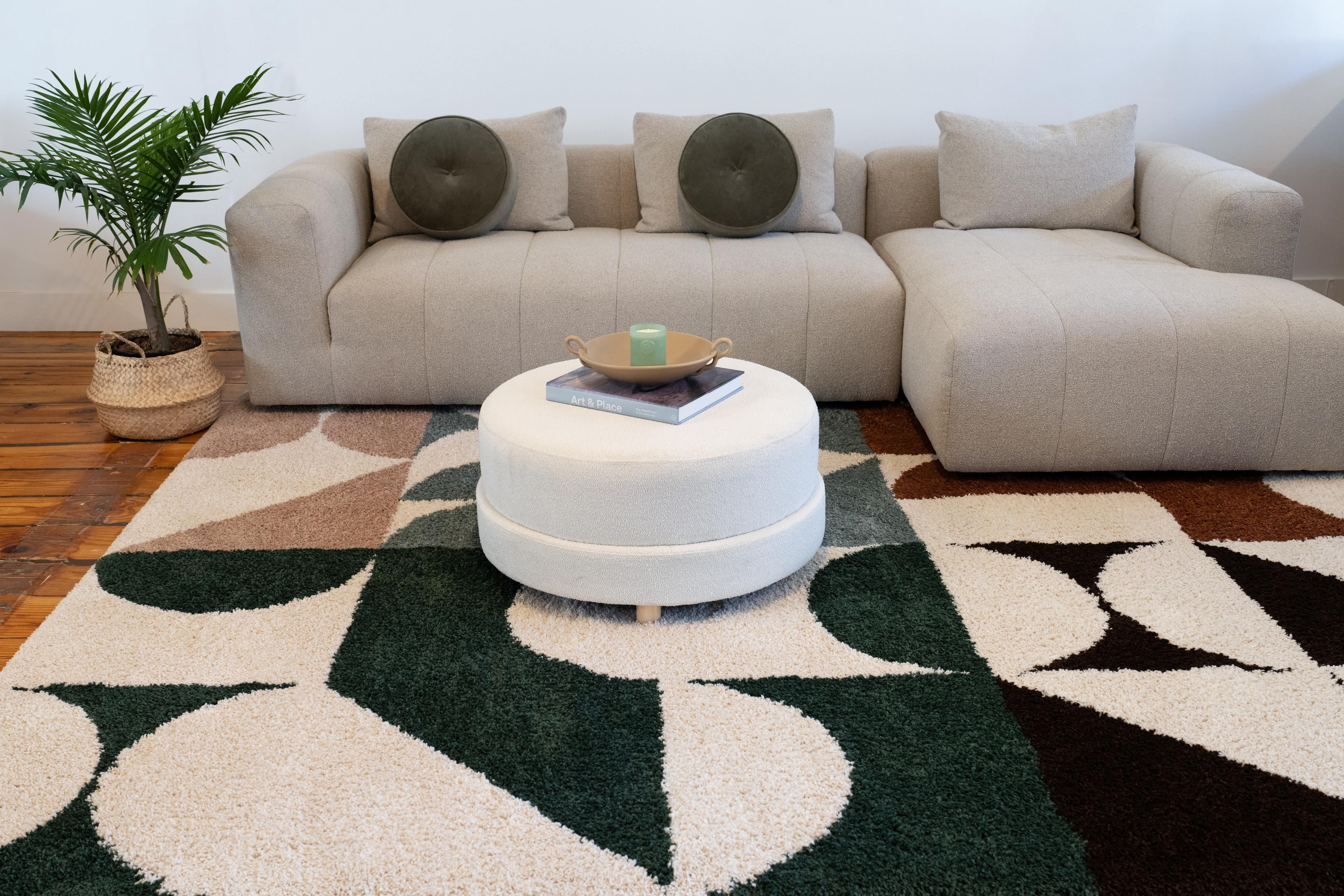 Balta Dalton Modern Geometric Area Rug 5'3" x 7' - Cream