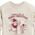 thumbnail image 3 of Disney Winnie The Pooh - Pooh & Piglet Wishing for a Merry Christmas - Toddler & Youth Crewneck Fleece Sweatshirt, 3 of 5
