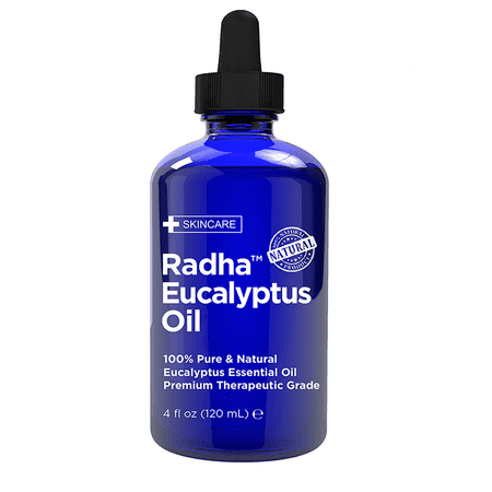 Radha Beauty 100% Pure Eucalyptus Essential Oil Therapeutic Grade - Huge 4oz Bottle!