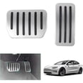 thumbnail image 1 of Tesla Model 3 Model Y 2022 2023 Pedales de acelerador y freno, Model 3 Model Y 2022 2023 Tapas de pedal, placa de cubierta, clavijas de pie [no para 2018-2021] (Plata), 1 of 5