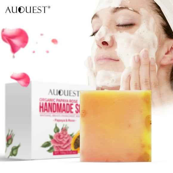 Papaya Rose Handmade Oil Cleaning SoapWhitening Moisturizing Face Ordinary Skin Care Products