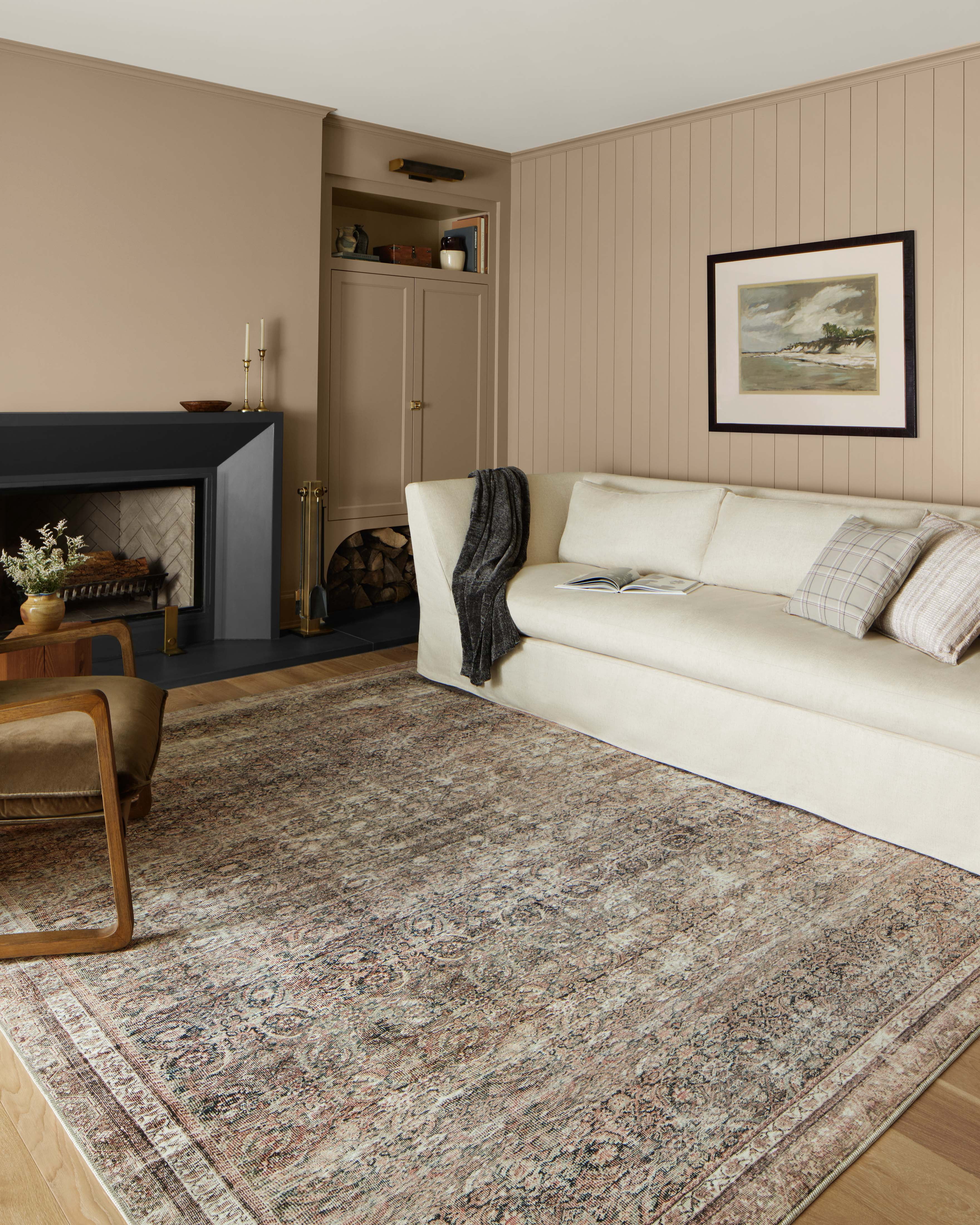 Chris Loves Julia x Loloi Jules Ink / Terracotta 2'-3" x 3'-9" Accent Rug