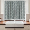 thumbnail image 2 of Ambesonne Damask Kitchen Curtains, Leaves and Buds, 55"x39", Cream Grey, 2 of 3