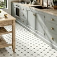 thumbnail image 3 of 10Pcs Sage Green Geometric Peel and Stick Floor Tiles， 12x12in Covers 10 Sq. Ft. SelfAdhesive DIY Vinyl Flooring， Removable and Waterproof Tile Stickers for Bathroom， Kitchen， Living Room， Shelf, 3 of 8