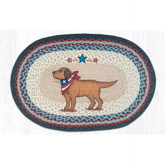 Earth Rugs OP-15 Yellow Lab Oval Patch 20" x 30"