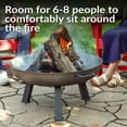 thumbnail image 4 of Sunnydaze Outdoor Camping or Backyard Large Round Cast Iron Rustic Fire Pit Bowl - 30" - Steel Finish, 4 of 10