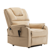 JUUXO Lay Flat Lift Recliner Sleeping Chair in 25 Seat Width, Large Power Lift Chair for Elderly, Extra Wide Heated Massage Chair 400 lbs
