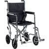 Drive Medical TR17 Go Cart Light Weight Steel Transport Wheelchair with Swing Away Footrest
