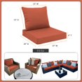 thumbnail image 2 of Favoyard Outdoor Seat Cushion Set 22 X 24 Inch Waterproof & Fade Resistant Patio Furniture Cushions With Removable Cover Deep Seat & Back Cushion With Handle And Adjustable Straps For Chair Sofa Couch, 2 of 5