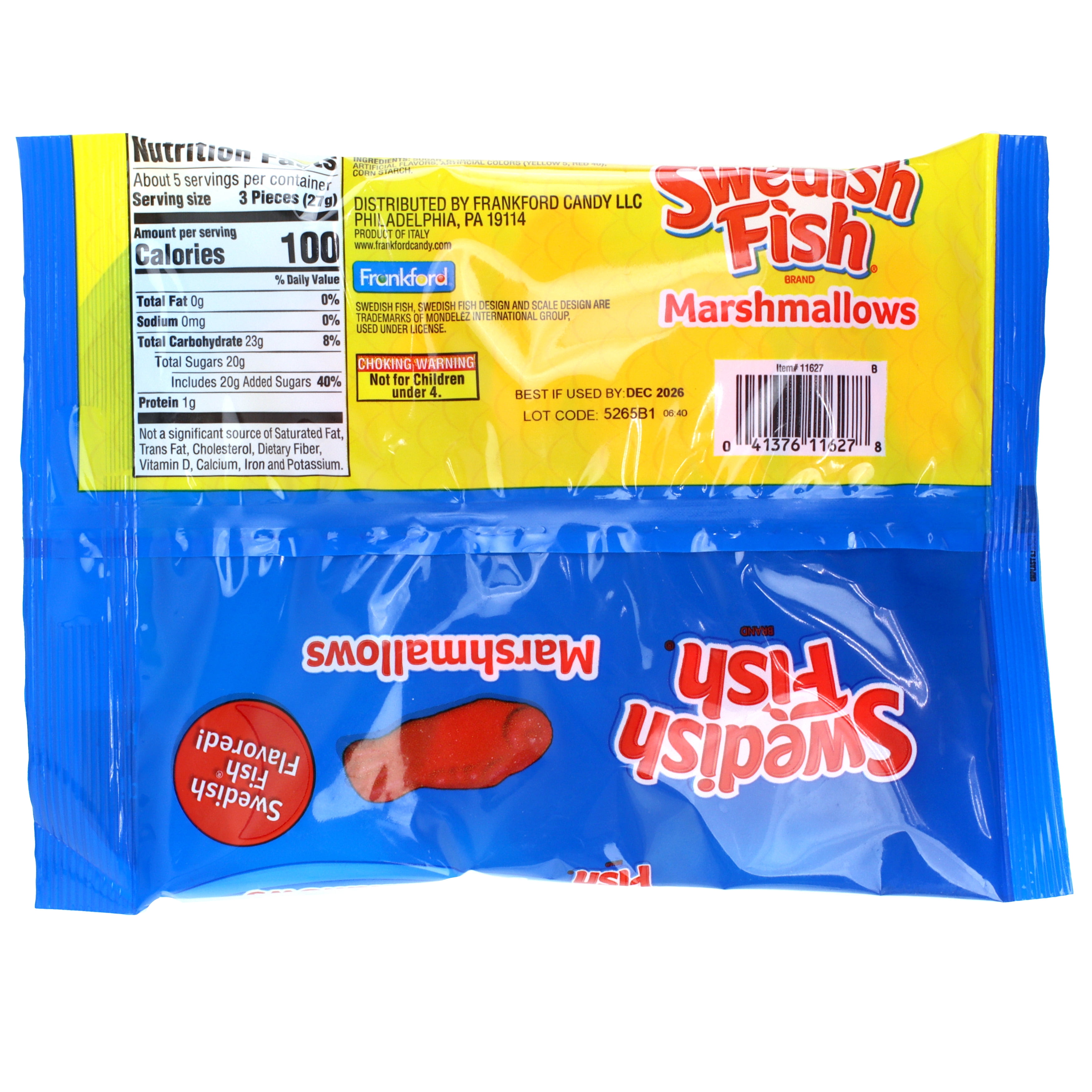 (4 pack) Frankford Swedish Fish Flavored Marshmallows, 5 Ounce Bag