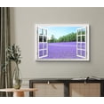 thumbnail image 2 of wall26 Canvas Print Wall Art Window View of Lavender Flowers and Trees Nature Wilderness Photography Realism Rustic Scenic Colorful Relax/Calm Ultra for Living Room, Bedroom, Office - 16"x24&quo, 2 of 5