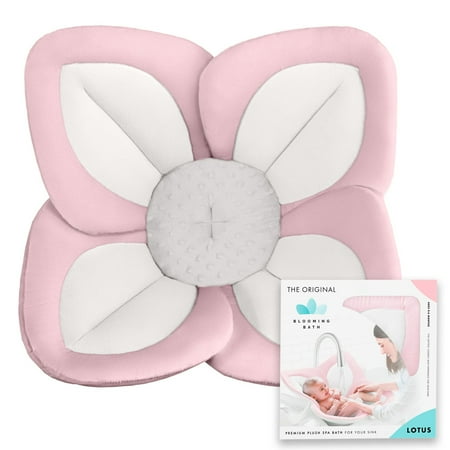 UPC: 0851238004571 | Blooming Bath Lotus Baby Bath Seat Washer-Safe Infant Bathtub Pink Gray