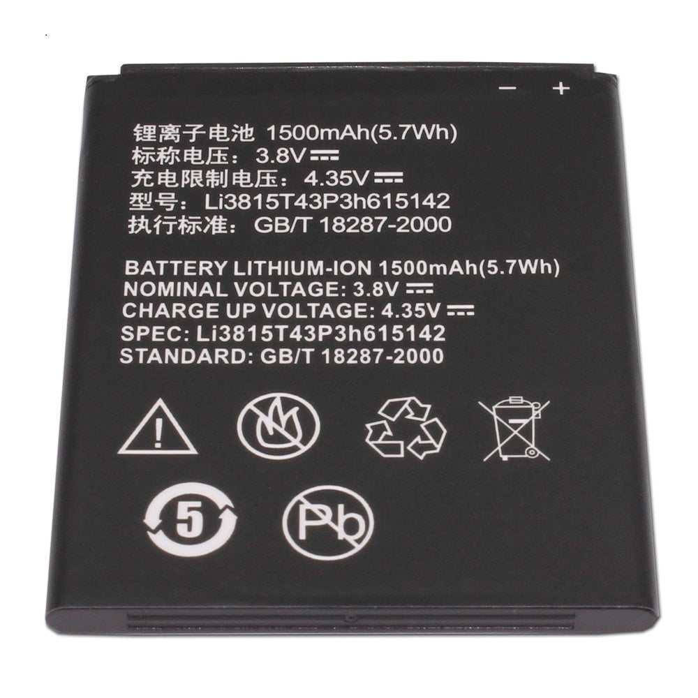 World Star™ Replacement Battery Li3815T43P3h615142 1500mAh 3.8V for