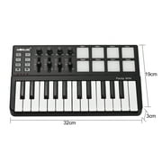 WORLDE Panda Mini 25 Key USB MIDI Keyboard Controller With 8 Backlit Drum Pads.