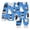 AB91 Blue, variant on Tisuna Kids Halloween Pajamas Set For Girls Comfort Fit Cartoon Print Long Sleeve Crewneck Tops And Pants Sleepwear Toddler And Children Everyday Sleep Wear Set Size 2-3 Years Blue