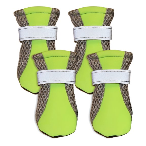 TELOLY 4Pcs Dog Shoes,Polyester Dog Shoes Large Size Dogs,Dog Rain Boots,Green,S