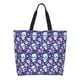 thumbnail image 1 of Disketp Skull Purple Flower Bolsa Tote Estampada para Mujer, Bolso de Hombro y de Mano para Compras y Viajes, 1 of 8