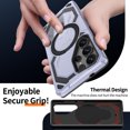 thumbnail image 2 of Dteck Magnetic Case for Samsung Galaxy S24 Ultra,Shockproof TPU+PC Ring Holder Case Compatible with Mag Safe Military Drop Protection Kickstand Back Cover,Lightpurple, 2 of 7